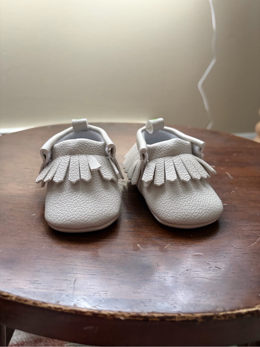 Soft Fringe Moccasins for Kids - Cream